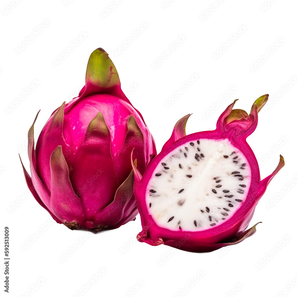 dragon fruit on transparent background, Generative Ai dragon fruit on transparent background, Generative Ai