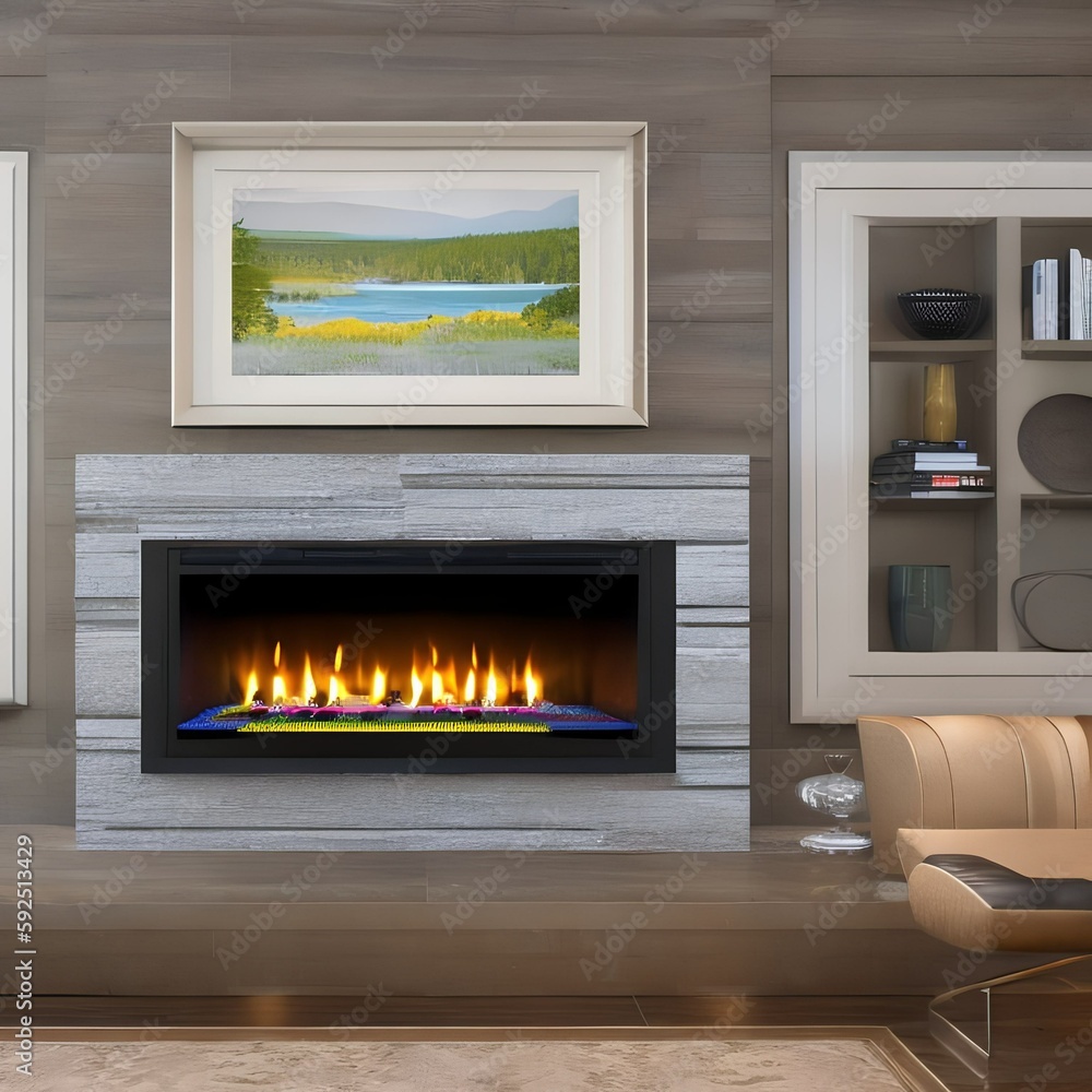 fireplace room84, Generative AI fireplace room84, Generative AI