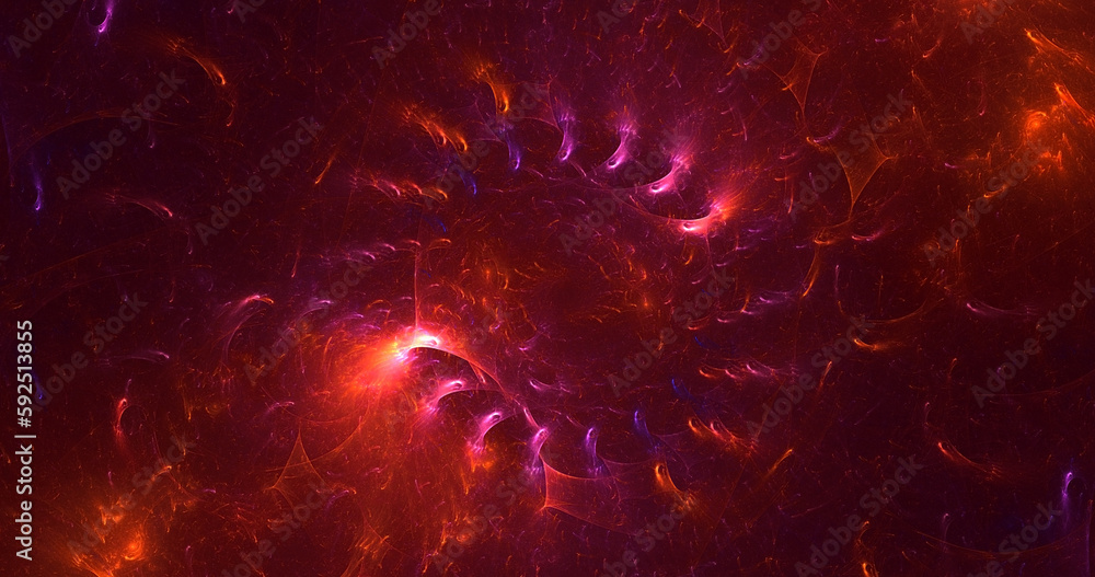 3D rendering abstract colorful fractal light background
