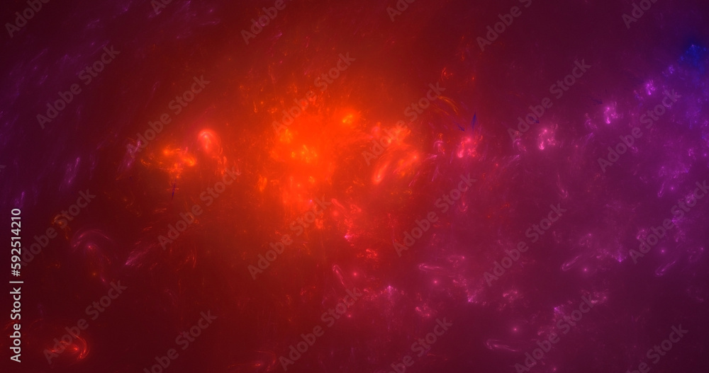3D rendering abstract fractal light background