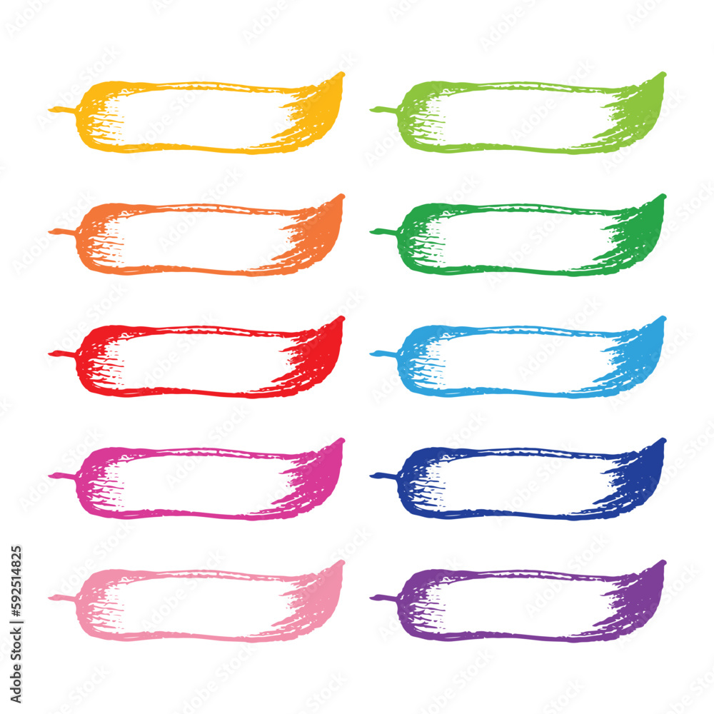 Obraz premium 색연필 손글씨 라벨 - 06. 나뭇잎