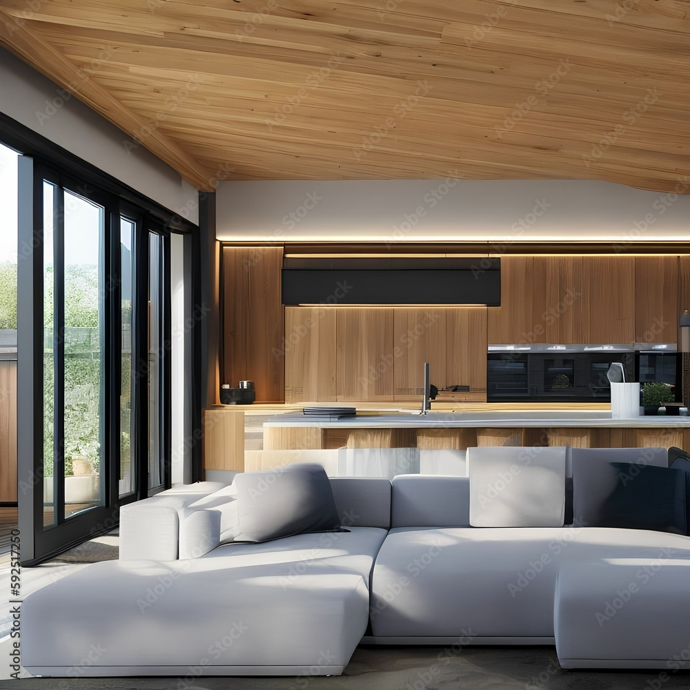Fototapeta premium Eco-Friendly home213, Generative AI