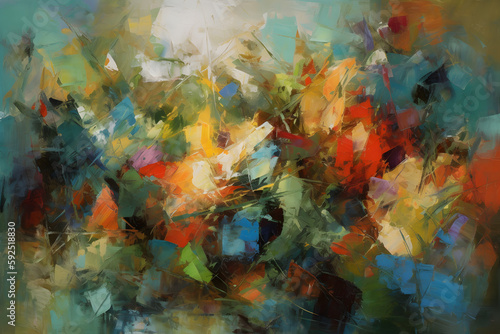 abstract canvas painting Generative AI