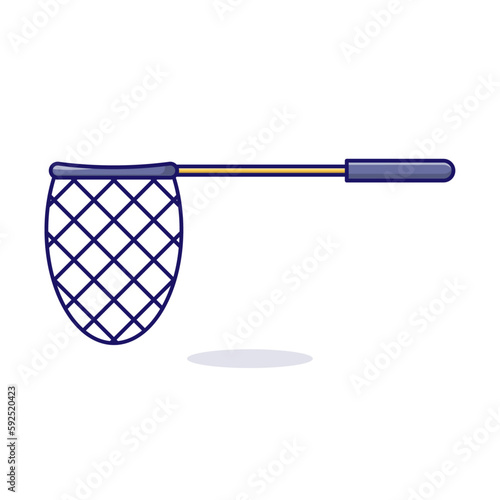 Fishing net cartoon icon vector illustration. Flat premium vector