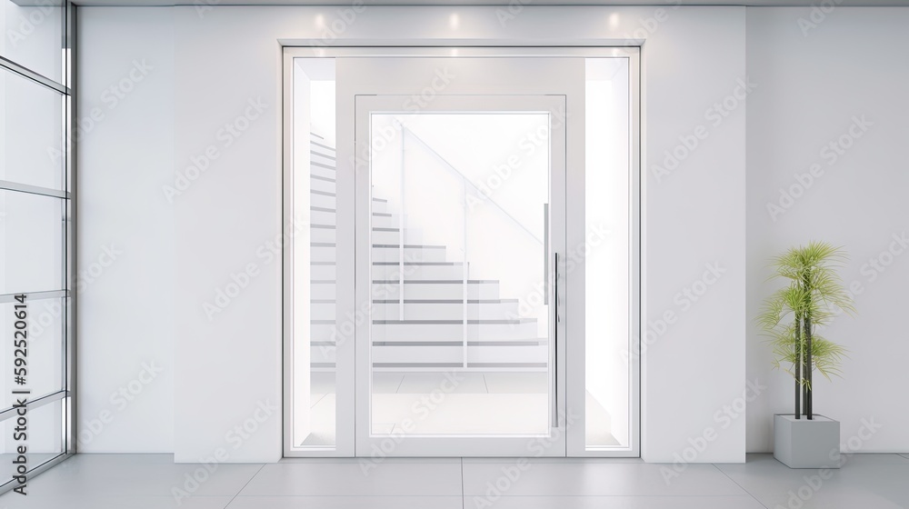 White wooden entrance door for a clean and luxurious effect to be the envy of everyone White wooden entrance door for a clean and luxurious effect to be the envy of everyone