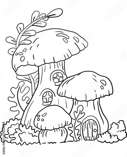 Step into a world of wonder and imagination with Mushroom Village, a coloring book featuring charming illustrations of magical mushroom houses and adorable forest creatures.