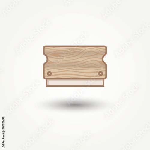 isolated minimalist squeegee silk screen printing icon logo template vector illustration design