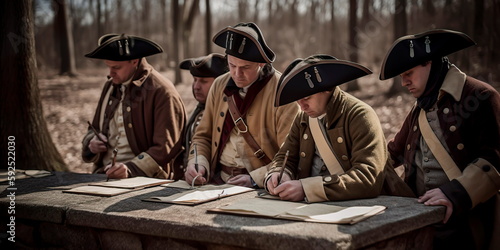 Slika na platnu Historical reenactments of the signing of the Declaration of Independence Genera