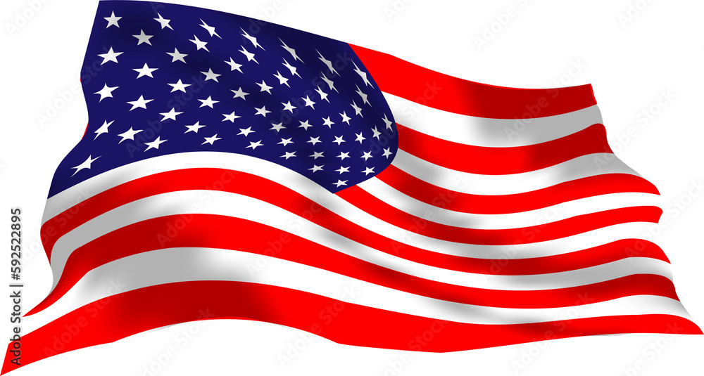 american flag isolated on white american flag isolated on white