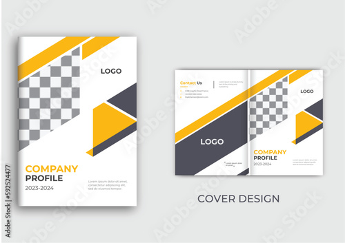 Corporate company profile cover page or business brochure cover design template.