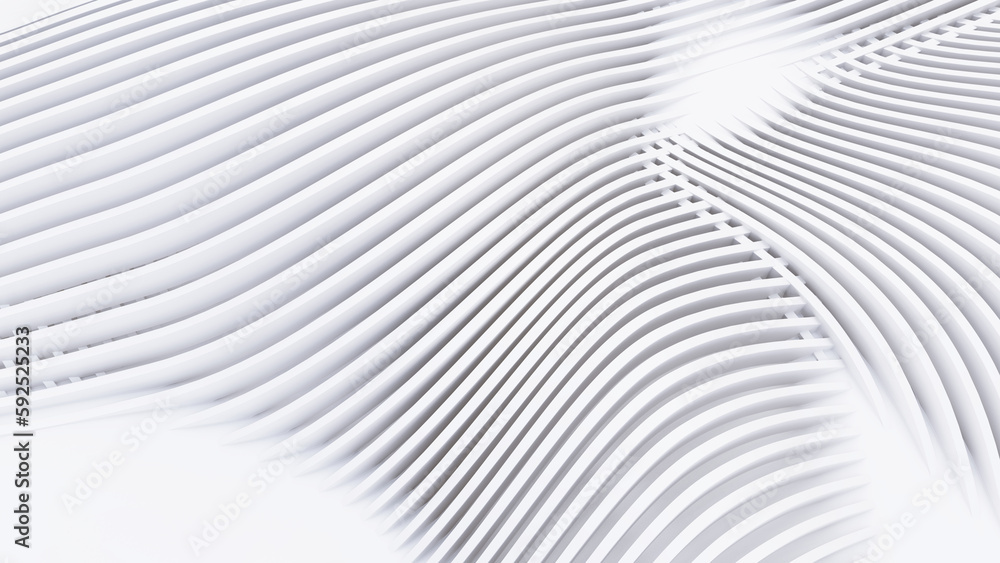 Abstract Curved Shapes. White Circular Background. Abstract Curved Shapes. White Circular Background.