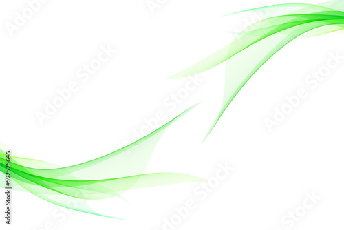 Abstract green wave on a white background. illustration for your design.