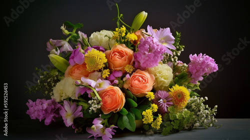 Flower bouquet with spring flowers © AUM