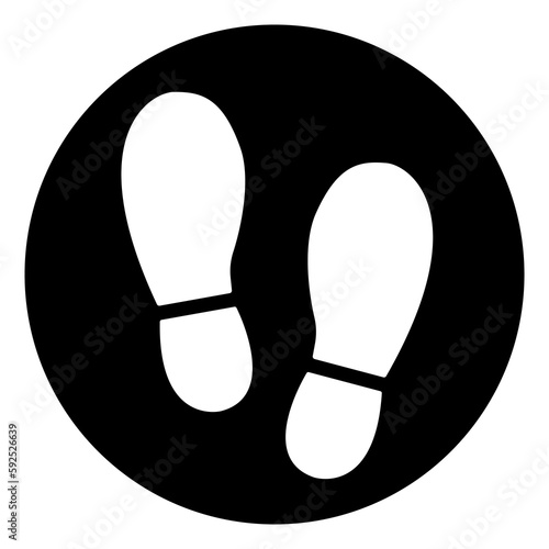 Stand Here Symbol Sign ,Vector Illustration, Isolated On White Background Label. EPS10