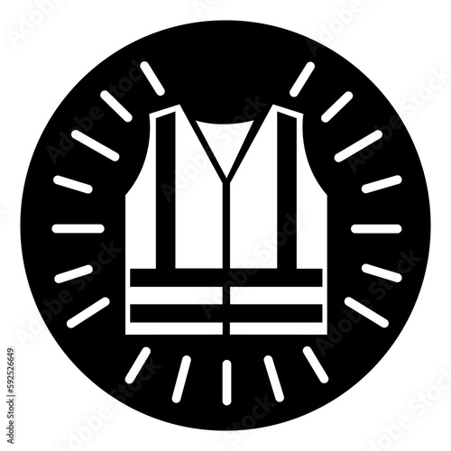 Wear High Visibility Clothing Symbol Sign,Vector Illustration, Isolated On White Background Label. EPS10