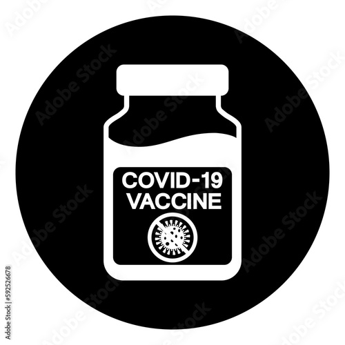 Covid-19 Vaccine Symbol Sign,Vector Illustration, Isolated On White Background Label. EPS10