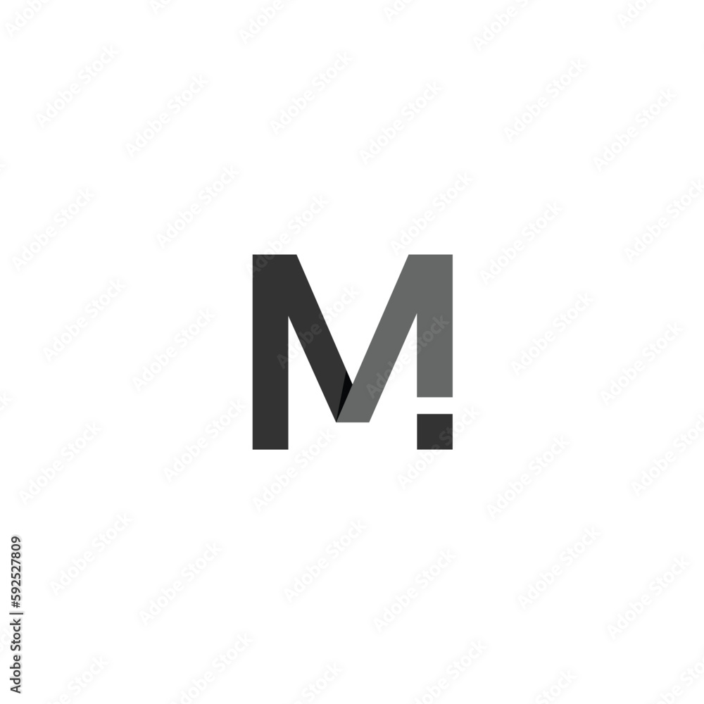 Letter M line logo design Letter M line logo design