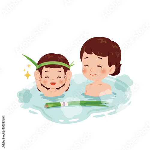 菖蒲湯　親子1　背景なし