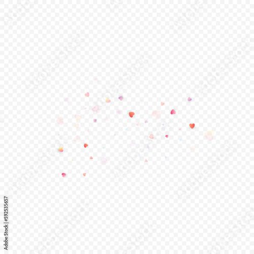 heart love vector confetti frame valentine pink