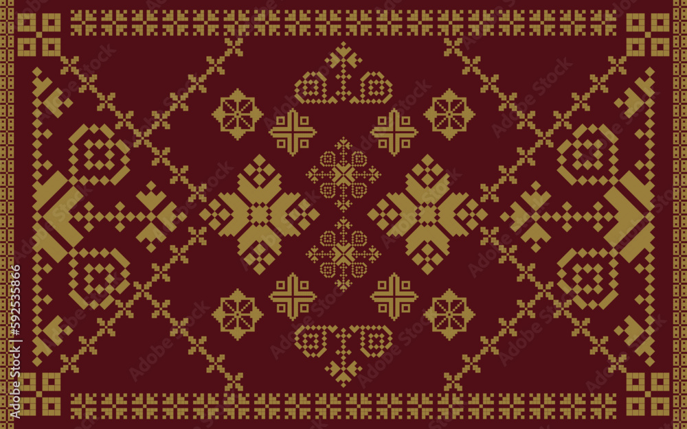 Ethnic seamless vector batik songket motif from indonesian for printing ...