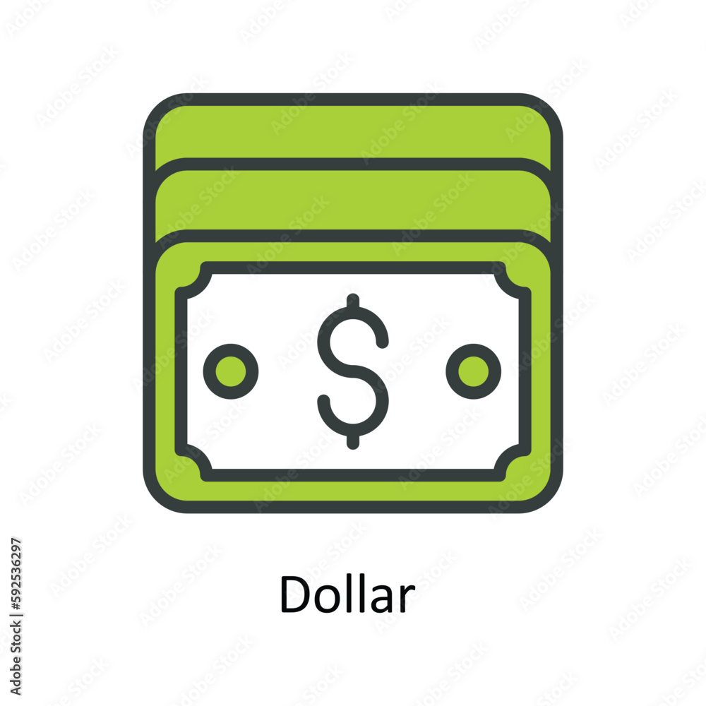 Dollar Vector Fill outline Icons. Simple stock illustration stock Dollar Vector Fill outline Icons. Simple stock illustration stock