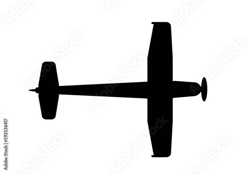 black airplane symbol on a white background vector graphics