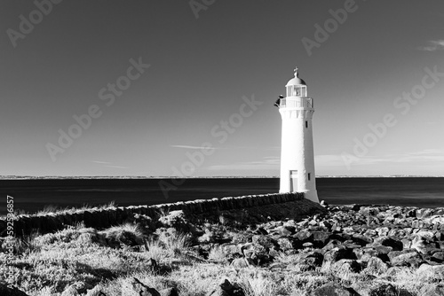 The Port Fairy Lighthouse On Griffiths Island, Victoria Australia photo