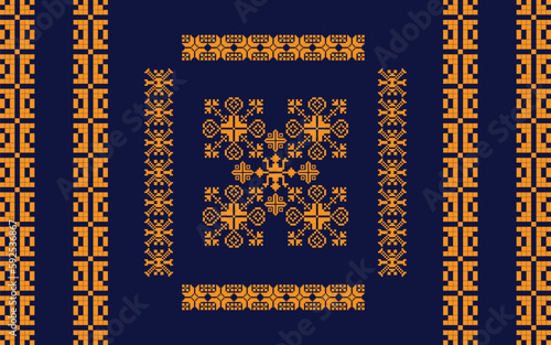 Ethnic seamless vector batik songket motif from indonesian for printing , clothing , card , cotton ,carpet and another textile. Border pattern isolated. Arabic, aztec, javanese batik.