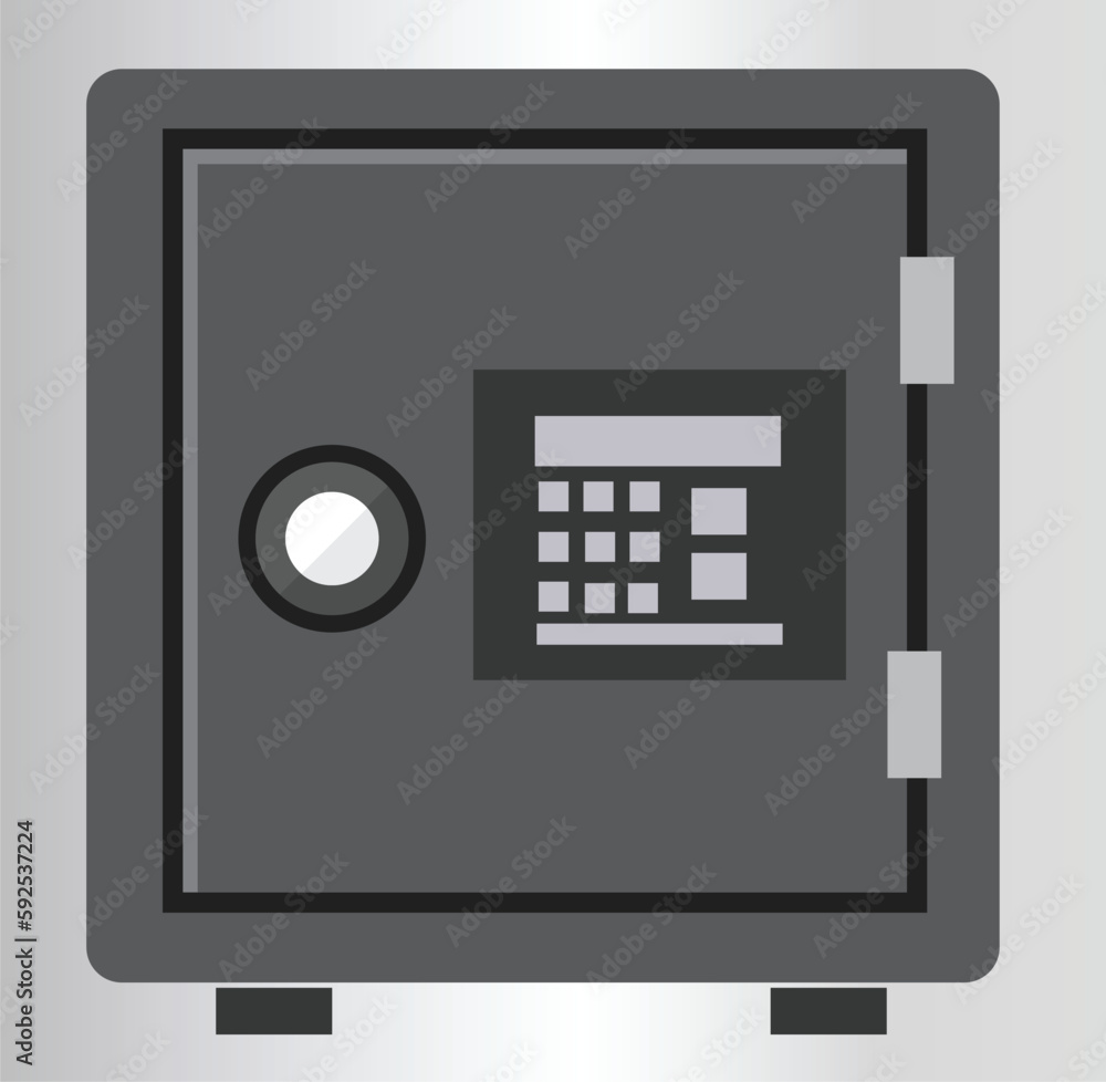 safety box with lock vector