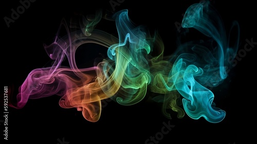 Neon smoke colorful background