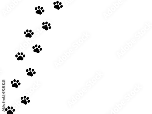 猫の足跡フレームA：黒
