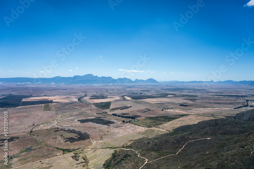 plains near Eendekuil aerial, South Africa