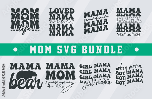 Retro Mother's Day SVG Bundle, Mom T Shirt svg, Mother's Day Gift, Mom Life, Gift for Mom, Retro Mama Svg, Cut Files, Mother Design, Vector Art