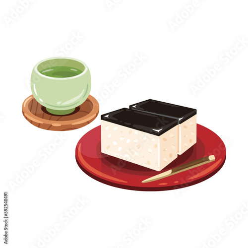 お茶　鯨羊羹2
