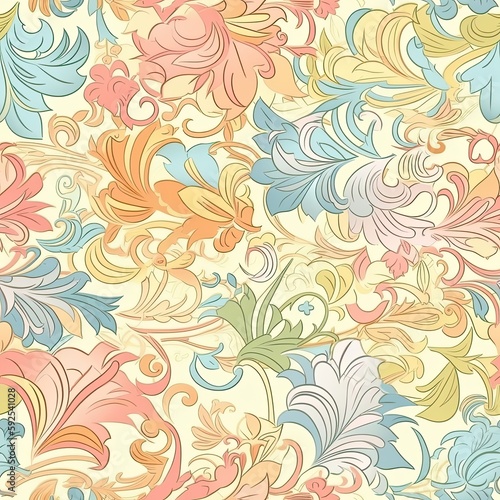 Subtle floral seamless pattern with a polished finish.