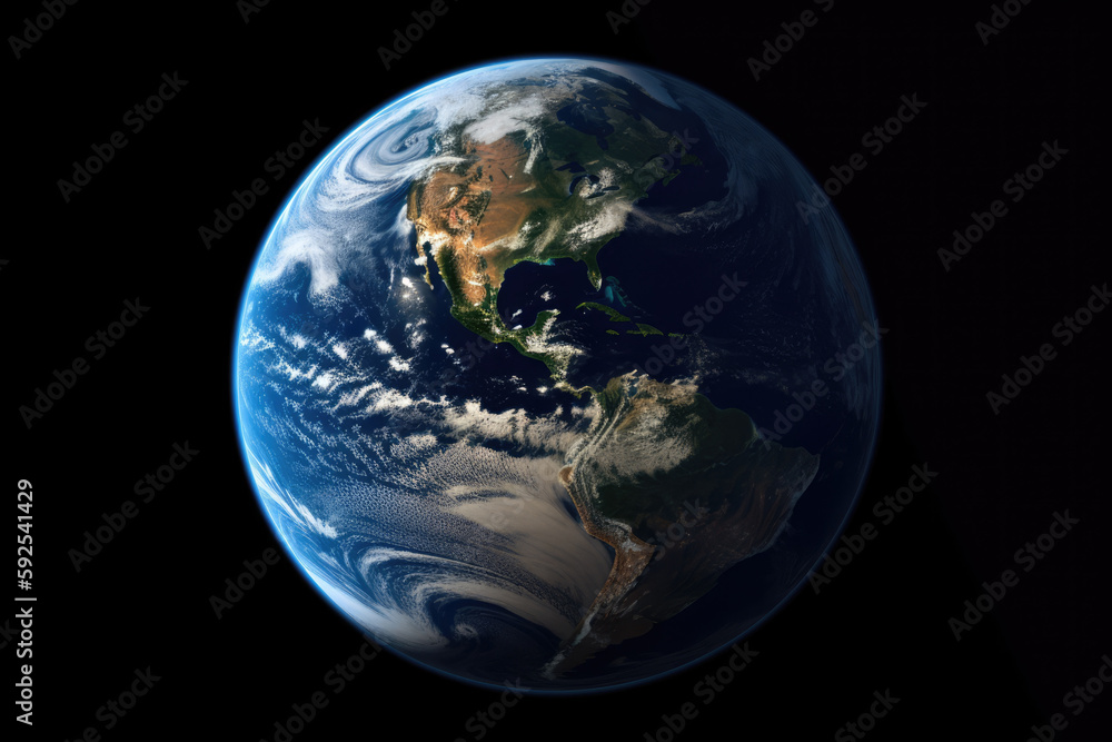Earth globe on a black background. Photo of World globe. Earth Day. Day of Peace. Saving the planet. Earth globe map. Generative ai illustration