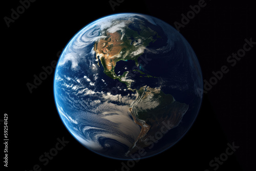 Earth globe on a black background. Photo of World globe. Earth Day. Day of Peace. Saving the planet. Earth globe map. Generative ai illustration