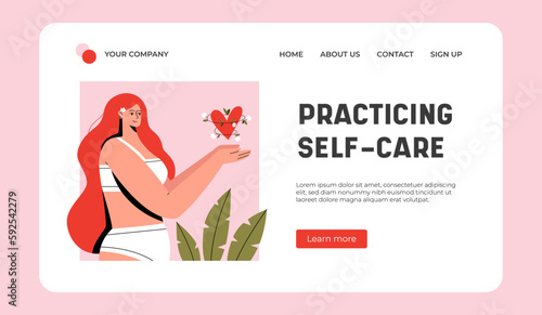 Practicing Self care Landing Page