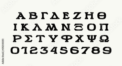 Wide serif font in elegant style