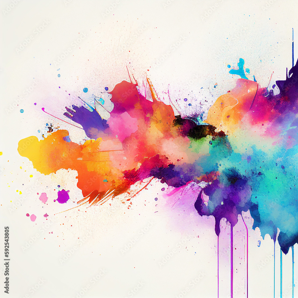 Fototapeta premium watercolor splash and brush background, created with Generative AI