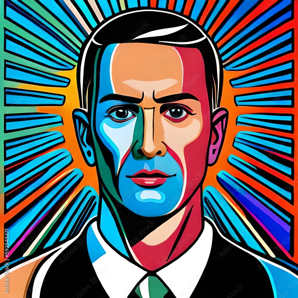 Illustratives Gesicht einer Person - AI generiert Illustratives Gesicht einer Person - AI generiert