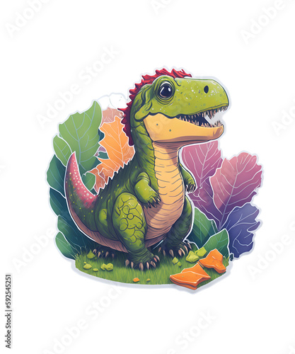 An Adorable Cute T-Rex Stickers - An Adorable Cute T-Rex Stickers  4 