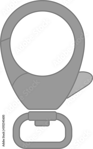 lobster clasp key ring  vector illustration  