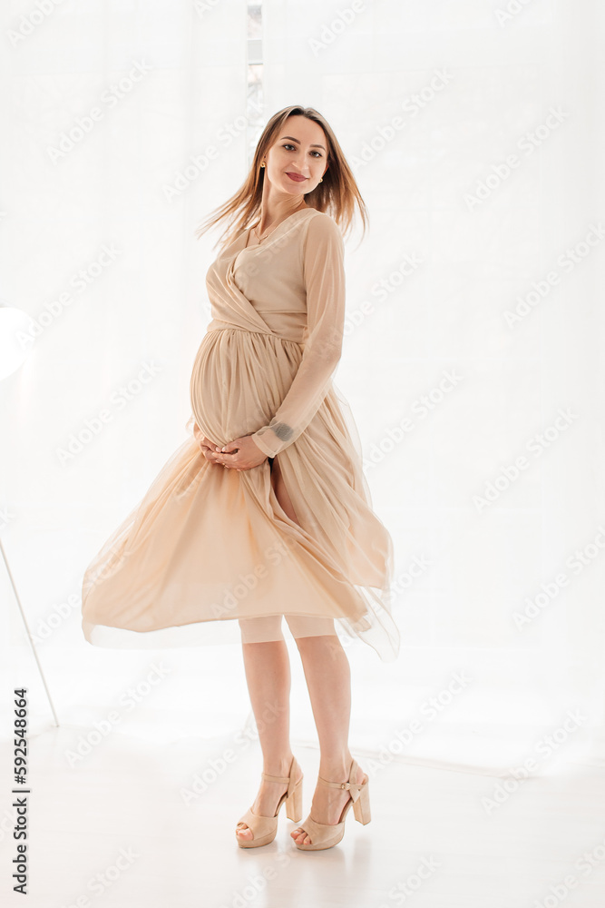 full length portrait pregnant woman full length portrait pregnant woman