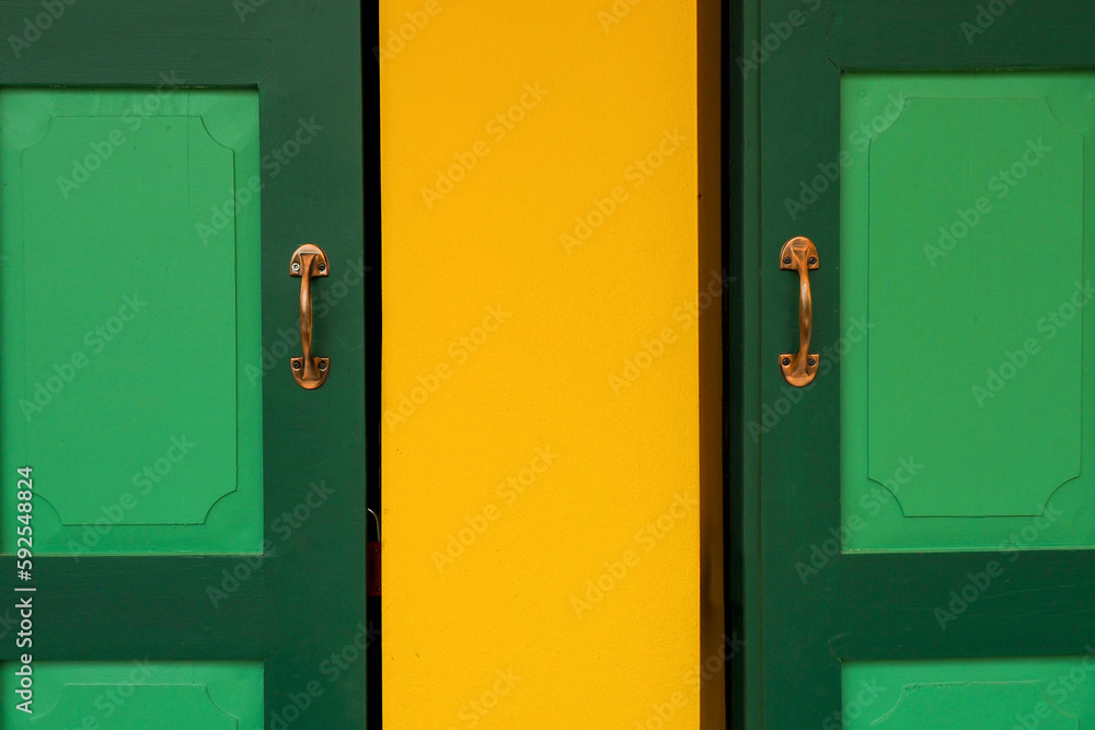 Metal window vertical open closeup view. Metal window vertical open closeup view.