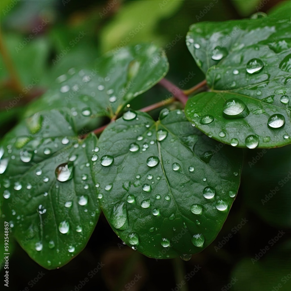 Close-up of water droplet covered plant image Close-up of water droplet covered plant image