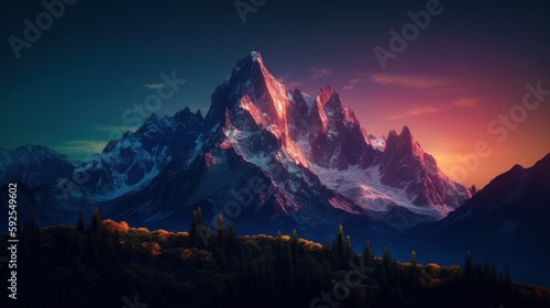 Rising Peaks: Capturing the Majestic Majesty of Mountainous Beauty - Nature Photography!" Generative Ai