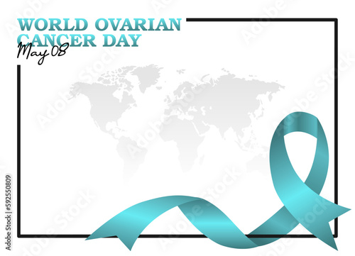 vector graphic of world ovarian cancer day good for world ovarian cancer day celebration. flat design. flyer design.flat illustration.