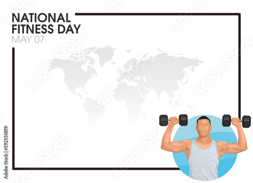 vector graphic of national fitness day good for national fitness day celebration. flat design. flyer design.flat illustration.