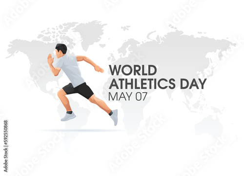vector graphic of world athletics day good for world athletics day celebration. flat design. flyer design.flat illustration.